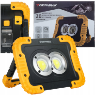 Germina Prenosný nabíjací LED reflektor s funkciou powerbanky 20W - IP44 - studená farba