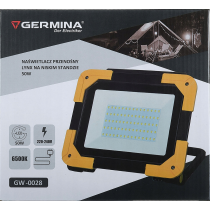Germina Prenosný LED reflektor s rukoväťou 50W - IP65 - studená farba