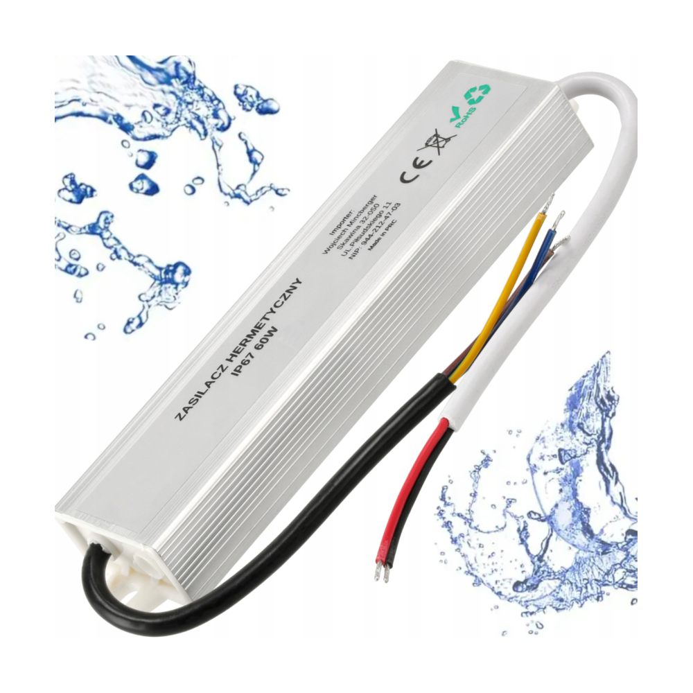 BERGE LED hermetický zdroj - 24V - 60W - 2,5A - IP67