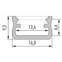 Led-Labs LED profil LUMINES typ A bielo lakovaný 3m