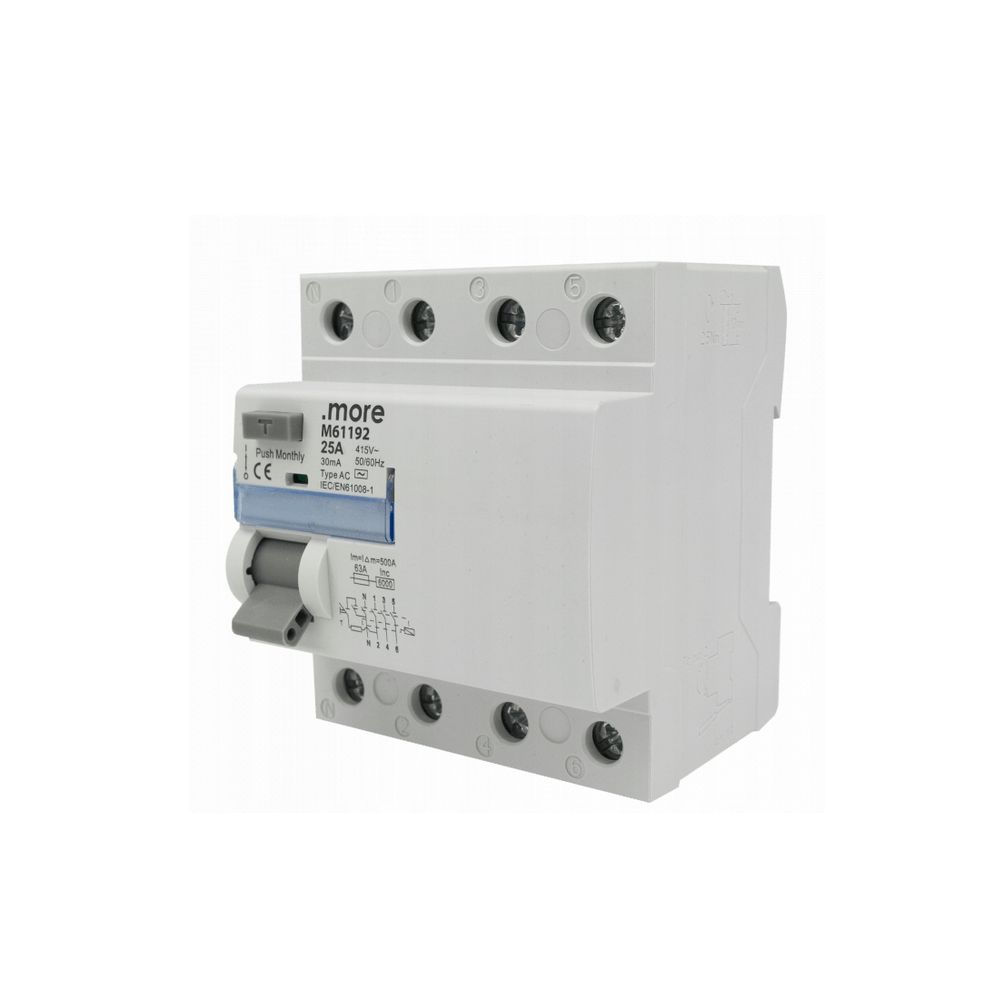 ECOLIGHT Istič 25A 30mA AC 6kA 4P
