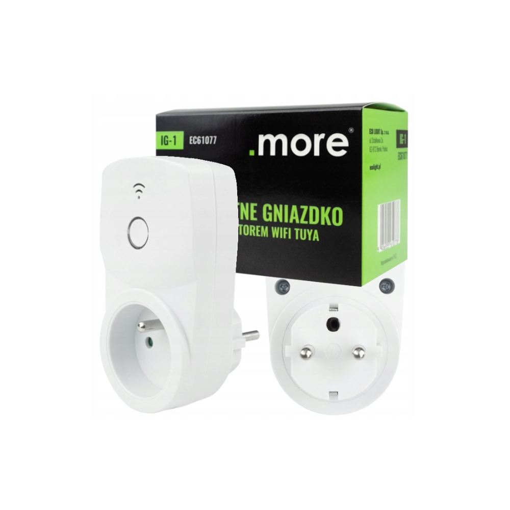 ECOLIGHT Múdra zásuvka s Tuya WiFi programátorom