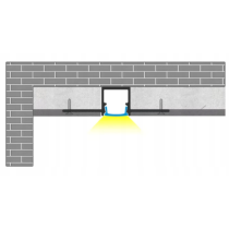 ECOLIGHT Zapustený hliníkový eloxovaný profil - sada 2m