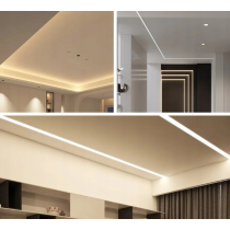 ECOLIGHT Zapustený hliníkový eloxovaný profil - sada 2m