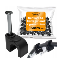 BERGE Girland háčiky, káble s klincom 6 mm 100 ks
