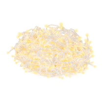 SPRINGOS - 300 LED (12m) svetelný záves CL0301, ​​vnút./vonk. cencúľové svetielka - teplá biela