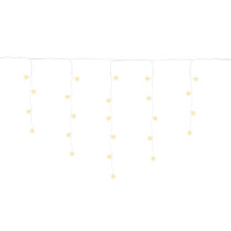 SPRINGOS - 300 LED (12m) vianočný svetelný záves CL0301, ​​vnút./vonk. cencúľové svetielka - teplá biela