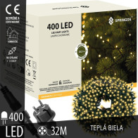 SPRINGOS - 400 LED (32m) vianočná svetelná reťaz CL0400, ​​vnút./vonk. na stromček - teplá biela