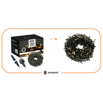 SPRINGOS - 400 LED (32m) vianočná svetelná reťaz CL0400, ​​vnút./vonk. na stromček - teplá biela