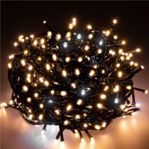 SPRINGOS - 500 LED (40m) vianočná svetelná reťaz CL0528, ​​vnút./vonk. na stromček - teplá biela + záblesk studená biela