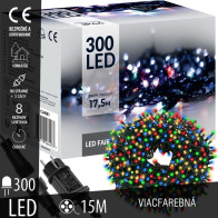 SPRINGOS - 300 LED (15m) vianočná svetelná reťaz CL4081, ​​vnút./vonk. na stromček - viacfarebná