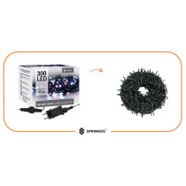 SPRINGOS - 300 LED (15m) vianočná svetelná reťaz CL4081, ​​vnút./vonk. na stromček - viacfarebná