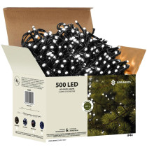 SPRINGOS - 500 LED (40m) vianočná svetelná reťaz CL0525, ​​vnút./vonk. na stromček - studená biela
