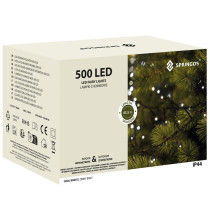 SPRINGOS - 500 LED (40m) vianočná svetelná reťaz CL0525, ​​vnút./vonk. na stromček - studená biela
