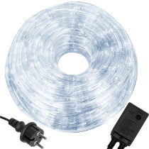 SPRINGOS - 240 LED (10m) vianočný svetelný had CL1201, ​​vnút./vonk. osvetlenie 8 programov - studená biela