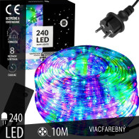 SPRINGOS - 240 LED (10m) vianočný svetelný had CL1202, ​​vnút./vonk. osvetlenie 8 programov - viacfarebný