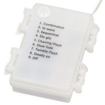 SPRINGOS - 120 LED (9m) vianočná svetelná reťaz CL0171, ​​vnút./vonk. na batérie 3xAA - teplá biela