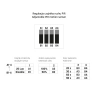 SPECTRUM - NYMPHEA PROXI 18W - plafónové svietidlo 120° IP54 Ø300x60mm 230V Neutrálna biela / 4000°K - Biele / PIR Senzor