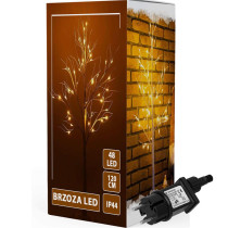 SPRINGOS - 48 LED (120cm) svietiaci stromček "BREZA" CL0950, ​​vnút./vonk. - teplá biela