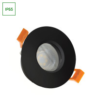 SPECTRUM - FIALE IV zapustené kruhové svietidlo GU10 IP65 Ø83x51mm - 250V - Čierne