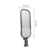 SPECTRUM LED - STREETOS 2 LED 200W pouličné svietidlo IK09 IP65 230V Neutrálna biela / 4000°K - Sivé / so súmrakovým senzorom