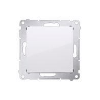 Kontakt Simon - Jednopólový spínač SIMON54 DW1.01/11, radenie č. 1, (prístroj s krytom), 10AX, pružinové svorky, biela