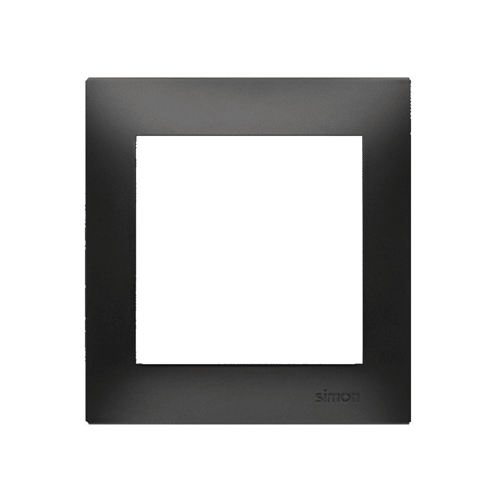 Kontakt Simon - Rámček SIMON54 Premium DR1/49, 1- násobný, čierny matný (metalizovaný) Kontakt Simon - Rámček SIMON54 Premium DR1/49, 1- násobný, čierny matný (metalizovaný)