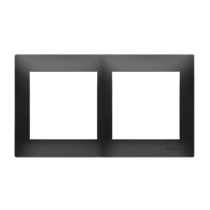 Kontakt Simon - Rámček SIMON54 Premium DR2/49, 2- násobný, čierny matný (metalizovaný) Kontakt Simon - Rámček SIMON54 Premium DR2/49, 2- násobný, čierny matný (metalizovaný)