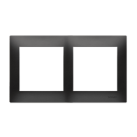 Kontakt Simon - Rámček SIMON54 Premium DR2/49, 2- násobný, čierny matný (metalizovaný)