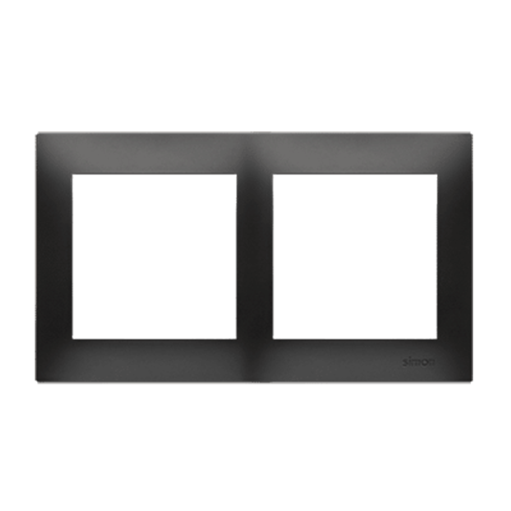 Kontakt Simon - Rámček SIMON54 Premium DR2/49, 2- násobný, čierny matný (metalizovaný) Kontakt Simon - Rámček SIMON54 Premium DR2/49, 2- násobný, čierny matný (metalizovaný)
