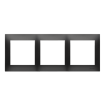 Kontakt Simon - Rámček SIMON54 Premium DR3/49, 3- násobný, čierny matný (metalizovaný) Kontakt Simon - Rámček SIMON54 Premium DR3/49, 3- násobný, čierny matný (metalizovaný)