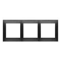 Kontakt Simon - Rámček SIMON54 Premium DR3/49, 3- násobný, čierny matný (metalizovaný)
