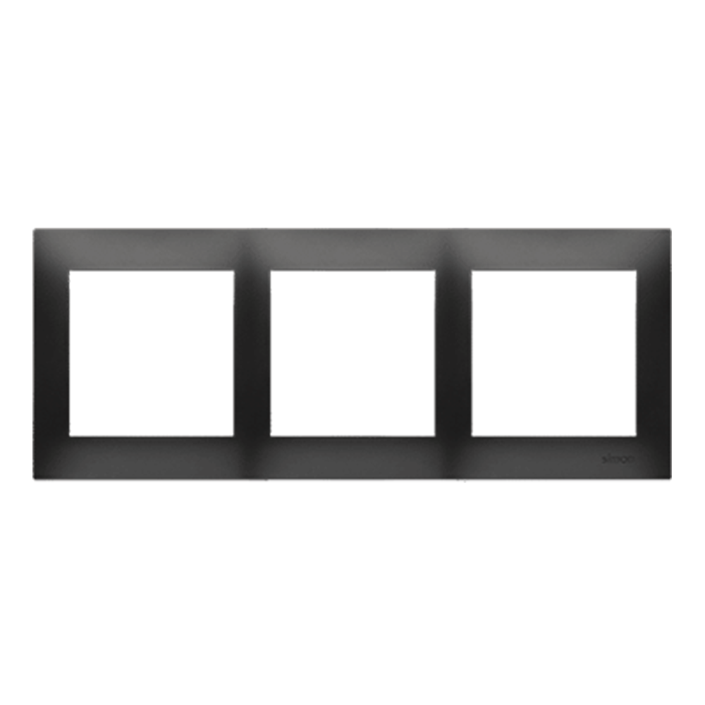 Kontakt Simon - Rámček SIMON54 Premium DR3/49, 3- násobný, čierny matný (metalizovaný) Kontakt Simon - Rámček SIMON54 Premium DR3/49, 3- násobný, čierny matný (metalizovaný)