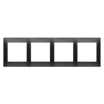 Kontakt Simon - Rámček SIMON54 Premium DR4/49, 4- násobný, čierny matný (metalizovaný)