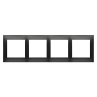 Kontakt Simon - Rámček SIMON54 Premium DR4/49, 4- násobný, čierny matný (metalizovaný)