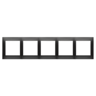 Kontakt Simon - Rámček SIMON54 Premium DR5/49, 5- násobný, čierny matný (metalizovaný)