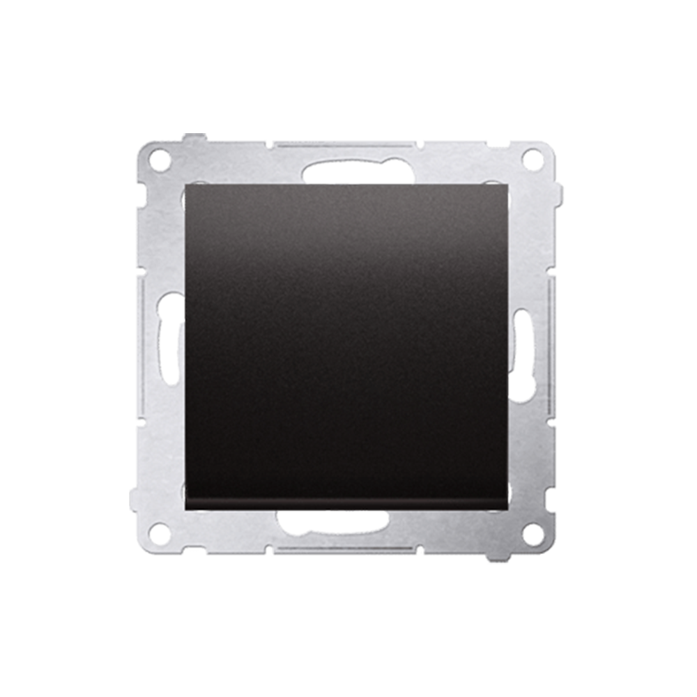 Kontakt Simon - Jednopólový spínač SIMON54 DW1.01/48, radenie č. 1, (prístroj s krytom), 10AX, pružinové svorky, antracitová