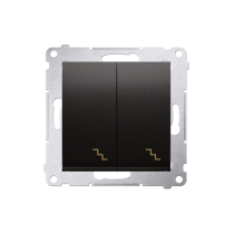 Kontakt Simon - Striedavý prepínač dvojitý SIMON54 DW6/2.01/48, radenie č. 6+6, 10AX, skrutkové svorky, antracitová