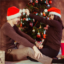 SPRINGOS - Mikulášska čiapka (Santa Claus) CA0030 hebké plyšové vyhotovenie - Červená