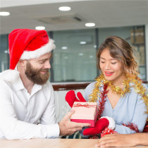 SPRINGOS - Mikulášska čiapka (Santa Claus) CA0030 hebké plyšové vyhotovenie - Červená