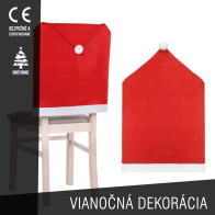 SPRINGOS - Poťah na stoličku v tvare mikulášskej čiapky HA0200 - Červený