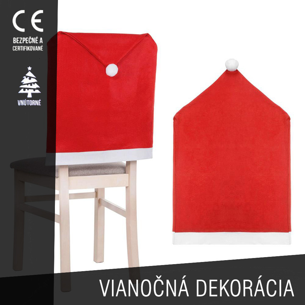 SPRINGOS - Poťah na stoličku v tvare mikulášskej čiapky HA0200 - Červený