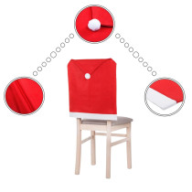 SPRINGOS - Poťah na stoličku v tvare mikulášskej čiapky HA0200 - Červený