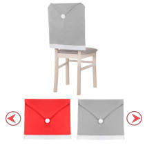 SPRINGOS - Poťah na stoličku v tvare mikulášskej čiapky HA0201 - Sivý