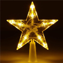 SPRINGOS - 10 LED (17,5cm) Svietiaca hviezda CL4130, ​​na vianočný stromček, vnútorná dekorácia - teplá biela