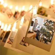 SPRINGOS - 10 LED (1,35m) Girlanda - Svietiace fotoklipy CL4131pre upevnenie fotografií​​, vnútorná dekorácia - teplá biela