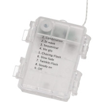 SPRINGOS - 50 LED (5m) Girlanda - Hviezdičky CL0179 vianočné svetielka na stromček s programátorom na batérie - teplá biela