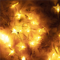 SPRINGOS - 50 LED (5m) Girlanda - Hviezdičky CL0179 vianočné svetielka na stromček s programátorom na batérie - teplá biela