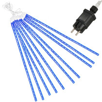 SPRINGOS - 480 LED (6m) Svietiace cencúle CL1210 "METEOR" efekt padajúceho snehu - ​​vnút./vonk. - Modrá