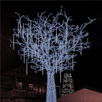 SPRINGOS - 288 LED (7,2m) Svietiace cencúle CL04140 "METEOR" efekt padajúceho snehu - ​​vnút./vonk. - studená biela